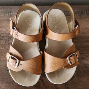 Cat and Jack brown sandals. Girls size 7